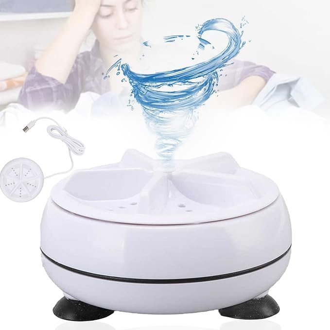 Ultrasonic Rotating Turbine Washing Machine for Socks Underwear Dishes Clothes