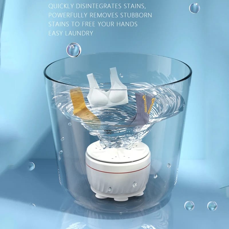 Ultrasonic Rotating Turbine Washing Machine for Socks Underwear Dishes Clothes