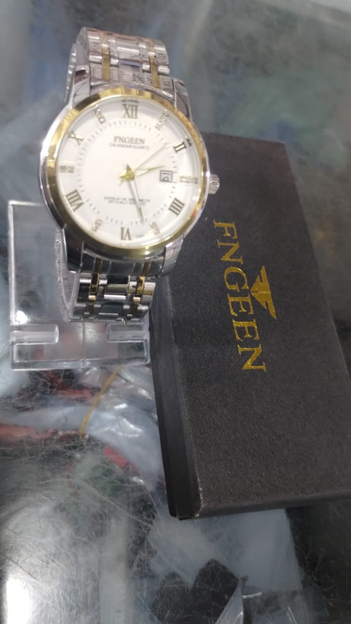 Original - Fngeen Men's Calendar Fashion Casual Business Watch - Waterproof Explosion Model - Stainless Steel Watch For Men - Quartz Watch - With Box