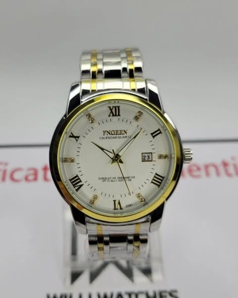 Original - Fngeen Men's Calendar Fashion Casual Business Watch - Waterproof Explosion Model - Stainless Steel Watch For Men - Quartz Watch - With Box
