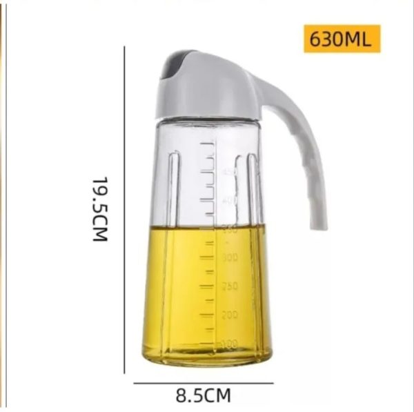 Glass Oil Bottle & Dispenser Jug Dual-purpose Oil Dispenser For Pouring And Spraying, High-pressure Sprayer For Even Oil Distribution 450ml (random Color)